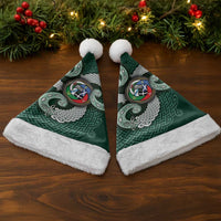 Six Celtic Countries Heritage Christmas Santa Hat Green Celtic Knot Triskelion - Wonder Print Shop