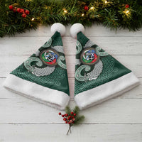 Six Celtic Countries Heritage Christmas Santa Hat Green Celtic Knot Triskelion - Wonder Print Shop