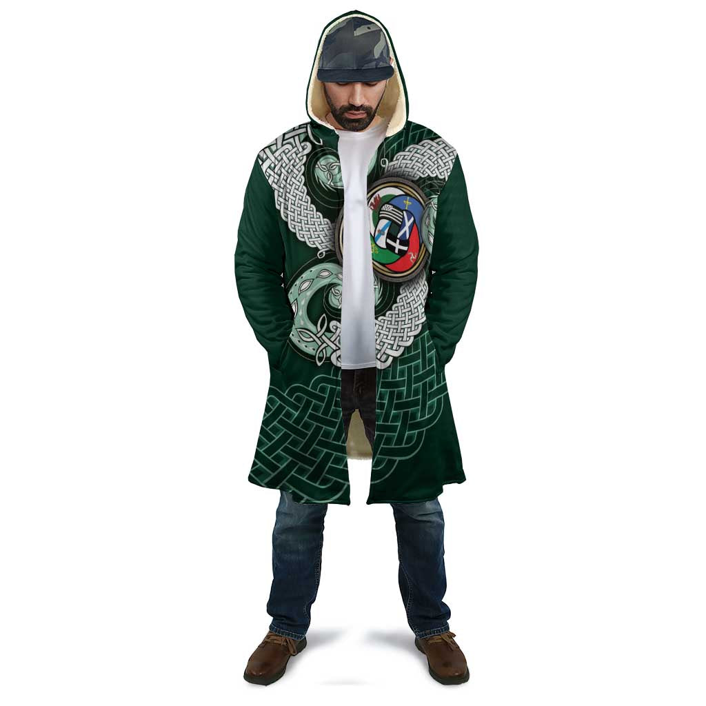 Six Celtic Countries Heritage Cloak Green Celtic Knot Triskelion - Wonder Print Shop