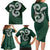 Six Celtic Countries Heritage Family Matching Long Sleeve Bodycon Dress and Hawaiian Shirt Green Celtic Knot Triskelion - Wonder Print Shop