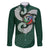 Six Celtic Countries Heritage Family Matching Long Sleeve Bodycon Dress and Hawaiian Shirt Green Celtic Knot Triskelion - Wonder Print Shop