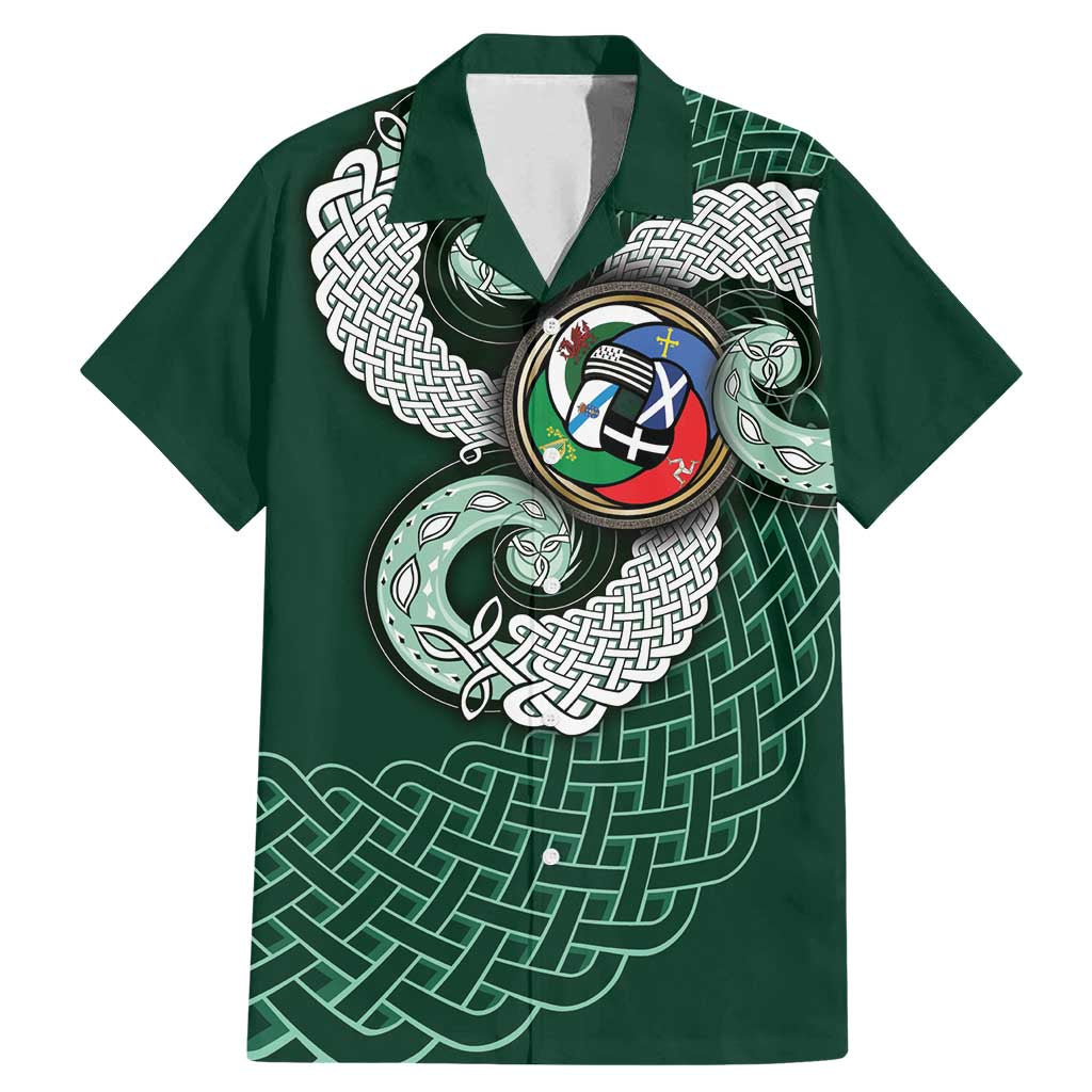 Six Celtic Countries Heritage Family Matching Mermaid Dress and Hawaiian Shirt Green Celtic Knot Triskelion - Wonder Print Shop