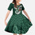 Six Celtic Countries Heritage Family Matching Off The Shoulder Long Sleeve Dress and Hawaiian Shirt Green Celtic Knot Triskelion - Wonder Print Shop