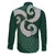 Six Celtic Countries Heritage Family Matching Off The Shoulder Long Sleeve Dress and Hawaiian Shirt Green Celtic Knot Triskelion - Wonder Print Shop
