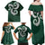 Six Celtic Countries Heritage Family Matching Off Shoulder Maxi Dress and Hawaiian Shirt Green Celtic Knot Triskelion - Wonder Print Shop