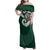 Six Celtic Countries Heritage Family Matching Off Shoulder Maxi Dress and Hawaiian Shirt Green Celtic Knot Triskelion - Wonder Print Shop
