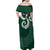 Six Celtic Countries Heritage Family Matching Off Shoulder Maxi Dress and Hawaiian Shirt Green Celtic Knot Triskelion - Wonder Print Shop