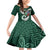 Six Celtic Countries Heritage Family Matching Off Shoulder Short Dress and Hawaiian Shirt Green Celtic Knot Triskelion - Wonder Print Shop