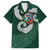Six Celtic Countries Heritage Family Matching Off Shoulder Short Dress and Hawaiian Shirt Green Celtic Knot Triskelion - Wonder Print Shop