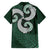 Six Celtic Countries Heritage Family Matching Off Shoulder Short Dress and Hawaiian Shirt Green Celtic Knot Triskelion - Wonder Print Shop