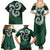 Six Celtic Countries Heritage Family Matching Summer Maxi Dress and Hawaiian Shirt Green Celtic Knot Triskelion - Wonder Print Shop