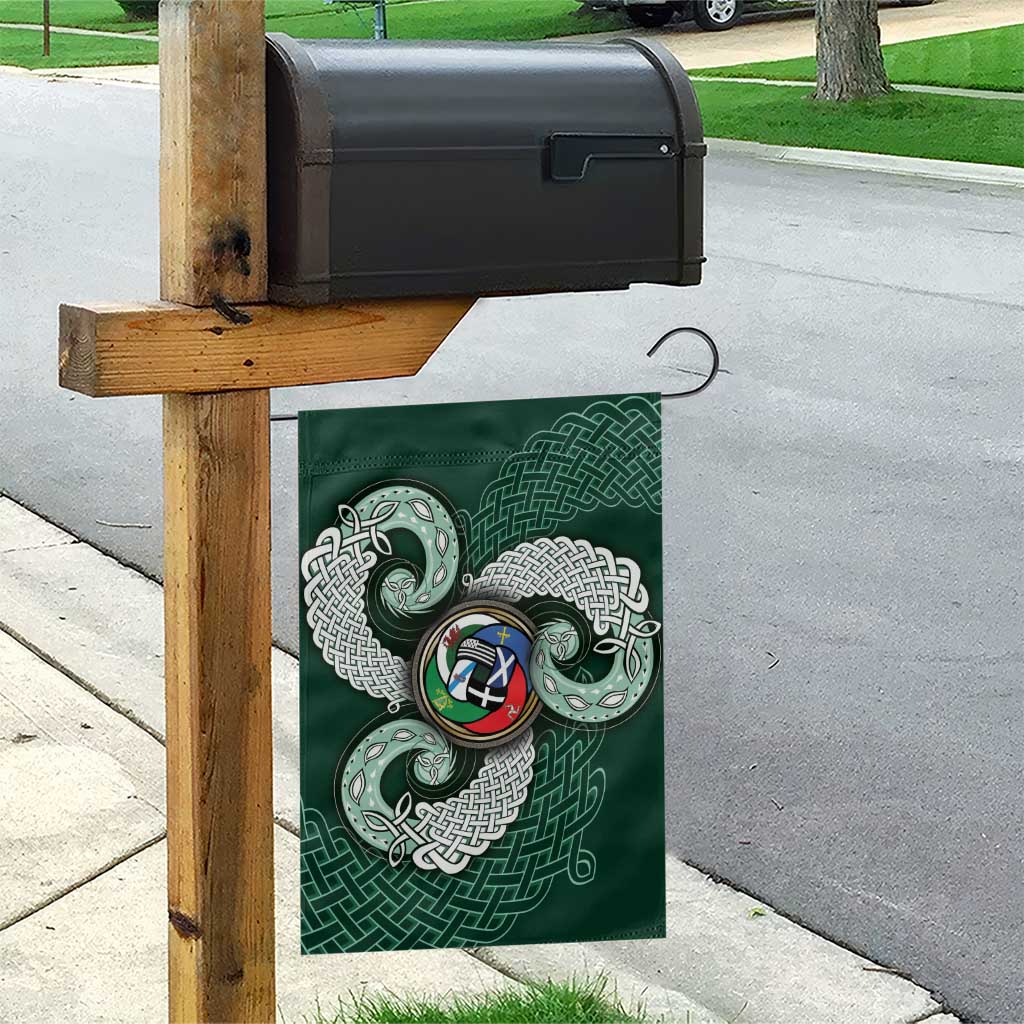 Six Celtic Countries Heritage Garden Flag Green Celtic Knot Triskelion - Wonder Print Shop