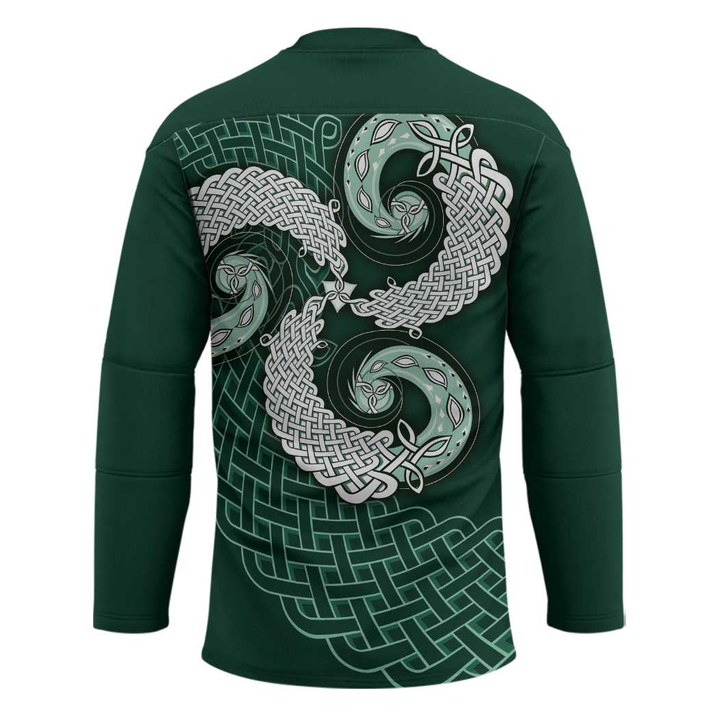 Six Celtic Countries Heritage Hockey Jersey Green Celtic Knot Triskelion - Wonder Print Shop