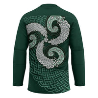 Six Celtic Countries Heritage Hockey Jersey Green Celtic Knot Triskelion - Wonder Print Shop