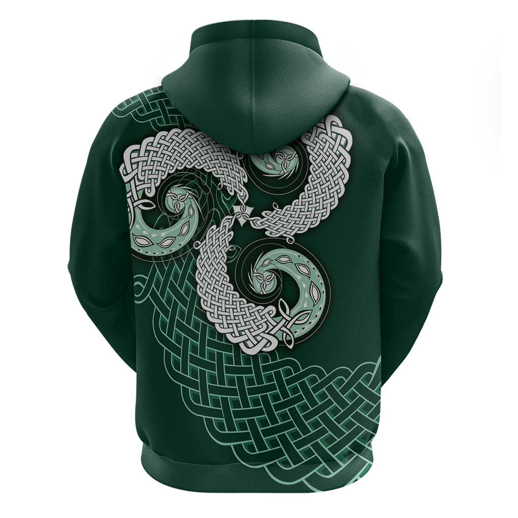 Six Celtic Countries Heritage Hoodie Green Celtic Knot Triskelion - Wonder Print Shop