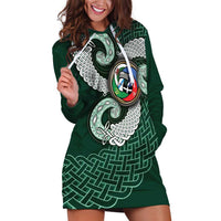 Six Celtic Countries Heritage Hoodie Dress Green Celtic Knot Triskelion - Wonder Print Shop
