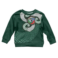 Six Celtic Countries Heritage Kid Ugly Christmas Sweater Green Celtic Knot Triskelion - Wonder Print Shop
