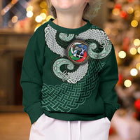 Six Celtic Countries Heritage Kid Ugly Christmas Sweater Green Celtic Knot Triskelion - Wonder Print Shop