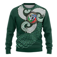 Six Celtic Countries Heritage Ugly Christmas Sweater Green Celtic Knot Triskelion - Wonder Print Shop