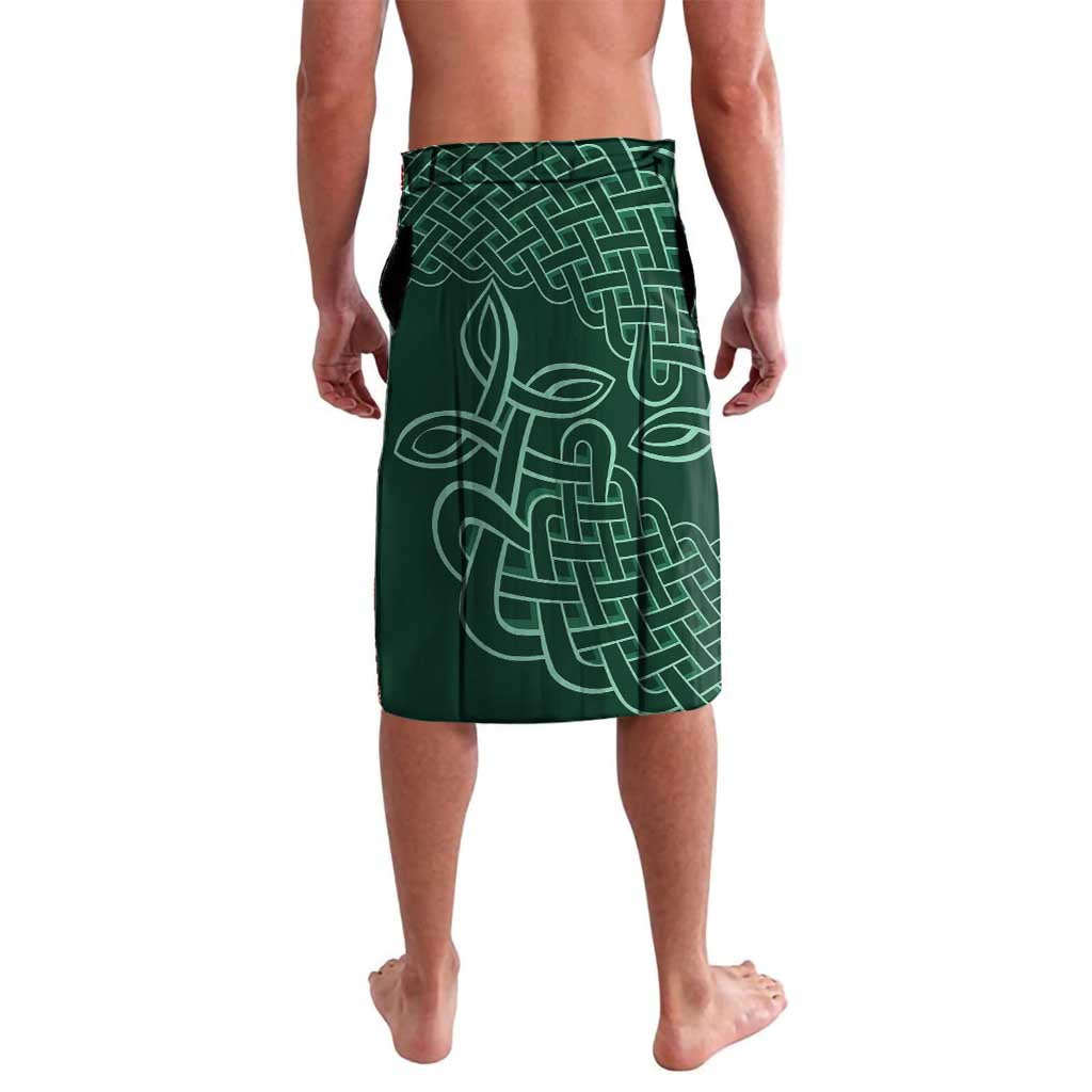 Six Celtic Countries Heritage Lavalava Green Celtic Knot Triskelion - Wonder Print Shop