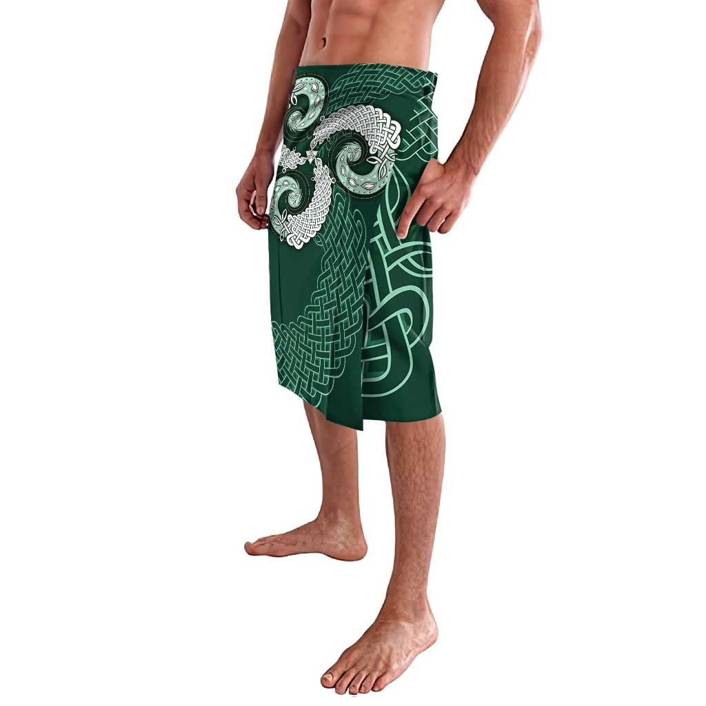 Six Celtic Countries Heritage Lavalava Green Celtic Knot Triskelion - Wonder Print Shop