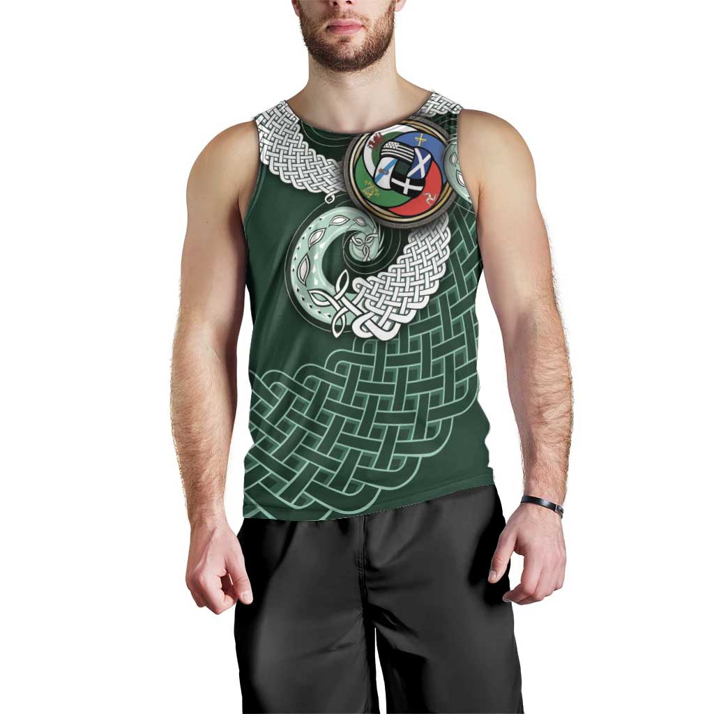 Six Celtic Countries Heritage Men Tank Top Green Celtic Knot Triskelion - Wonder Print Shop