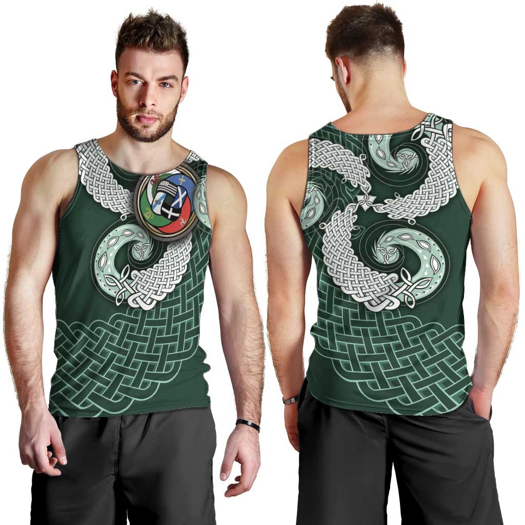Six Celtic Countries Heritage Men Tank Top Green Celtic Knot Triskelion - Wonder Print Shop
