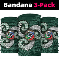 Six Celtic Countries Heritage Neck Gaiter Green Celtic Knot Triskelion - Wonder Print Shop
