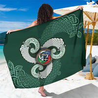 Six Celtic Countries Heritage Sarong Green Celtic Knot Triskelion - Wonder Print Shop
