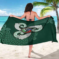 Six Celtic Countries Heritage Sarong Green Celtic Knot Triskelion - Wonder Print Shop