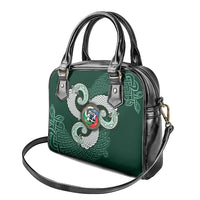 Six Celtic Countries Heritage Shoulder Handbag Green Celtic Knot Triskelion - Wonder Print Shop