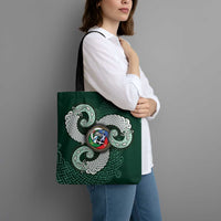 Six Celtic Countries Heritage Tote Bag Green Celtic Knot Triskelion - Wonder Print Shop