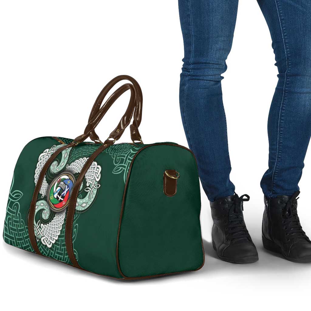 Six Celtic Countries Heritage Travel Bag Green Celtic Knot Triskelion - Wonder Print Shop