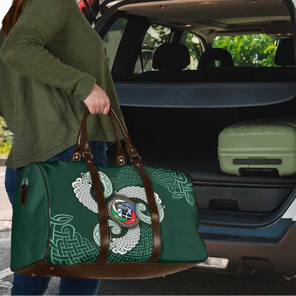 Six Celtic Countries Heritage Travel Bag Green Celtic Knot Triskelion - Wonder Print Shop