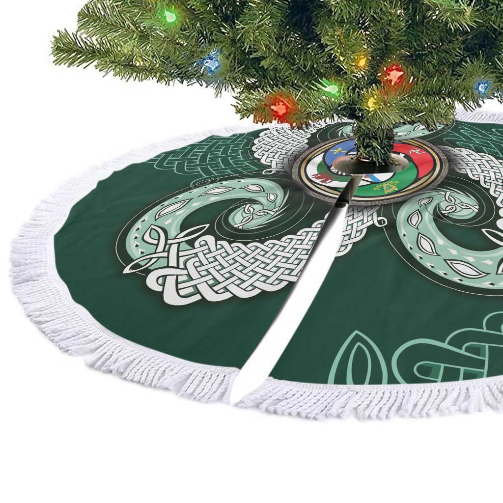 Six Celtic Countries Heritage Tree Skirt Green Celtic Knot Triskelion - Wonder Print Shop
