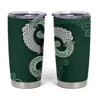 Six Celtic Countries Heritage Tumbler Cup Green Celtic Knot Triskelion - Wonder Print Shop