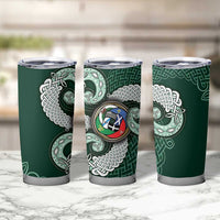 Six Celtic Countries Heritage Tumbler Cup Green Celtic Knot Triskelion - Wonder Print Shop
