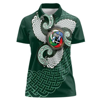 Six Celtic Countries Heritage Women Polo Shirt Green Celtic Knot Triskelion - Wonder Print Shop