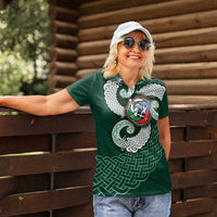 Six Celtic Countries Heritage Women Polo Shirt Green Celtic Knot Triskelion - Wonder Print Shop