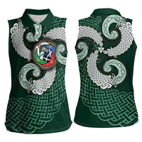 Six Celtic Countries Heritage Women Sleeveless Polo Shirt Green Celtic Knot Triskelion - Wonder Print Shop