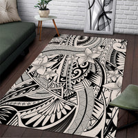 Polynesia Area Rug Tribal Polynesian Spirit With Beige Pacific Flowers LT9 - Wonder Print Shop