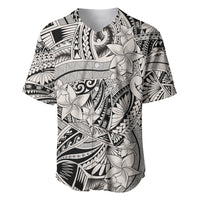 Polynesia Baseball Jersey Tribal Polynesian Spirit With Beige Pacific Flowers LT9 - Wonder Print Shop