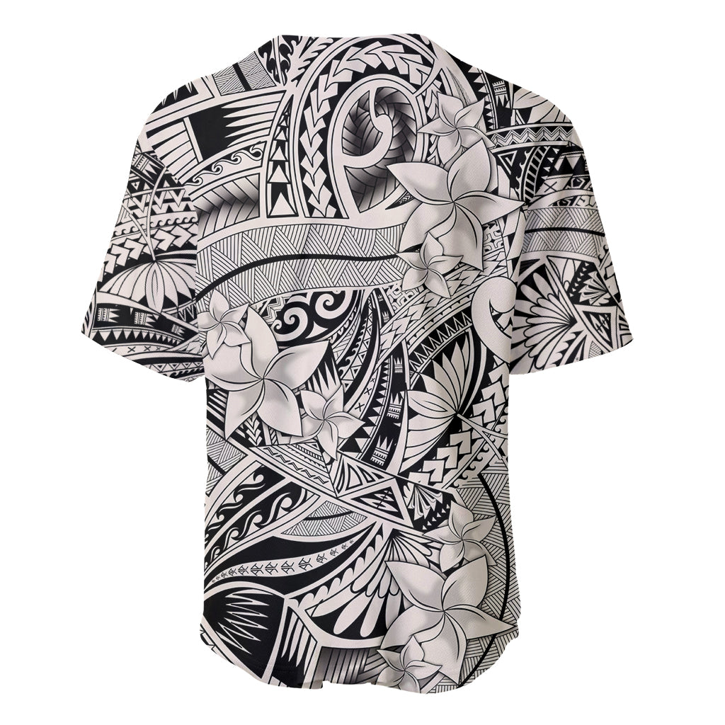 Polynesia Baseball Jersey Tribal Polynesian Spirit With Beige Pacific Flowers LT9 - Wonder Print Shop