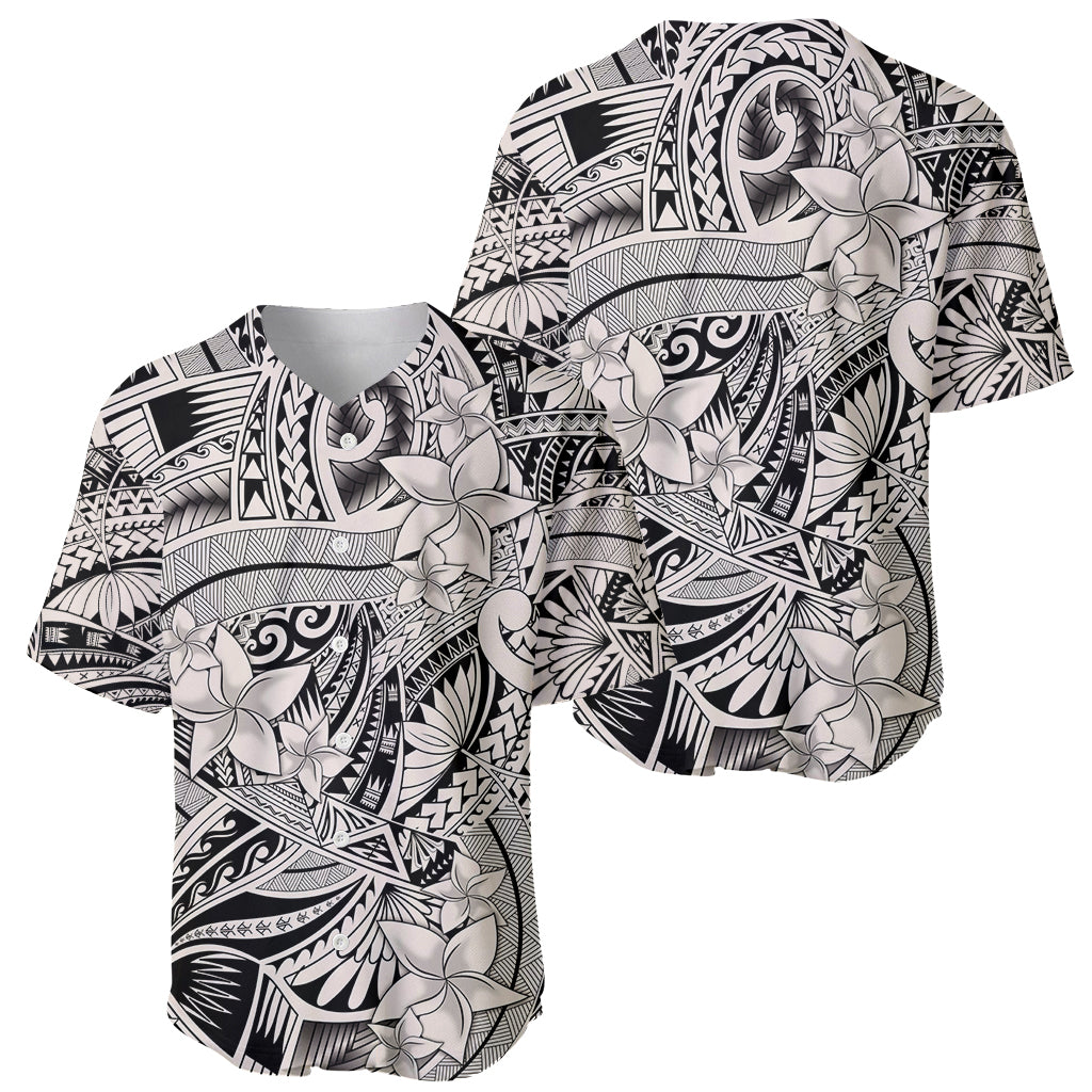 Polynesia Baseball Jersey Tribal Polynesian Spirit With Beige Pacific Flowers LT9 - Wonder Print Shop