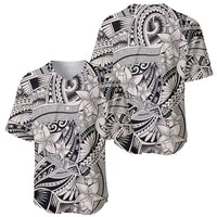 Polynesia Baseball Jersey Tribal Polynesian Spirit With Beige Pacific Flowers LT9 - Wonder Print Shop