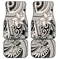 Polynesia Car Mats Tribal Polynesian Spirit With Beige Pacific Flowers LT9 - Wonder Print Shop