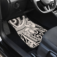 Polynesia Car Mats Tribal Polynesian Spirit With Beige Pacific Flowers LT9 - Wonder Print Shop