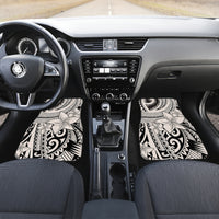 Polynesia Car Mats Tribal Polynesian Spirit With Beige Pacific Flowers LT9 - Wonder Print Shop