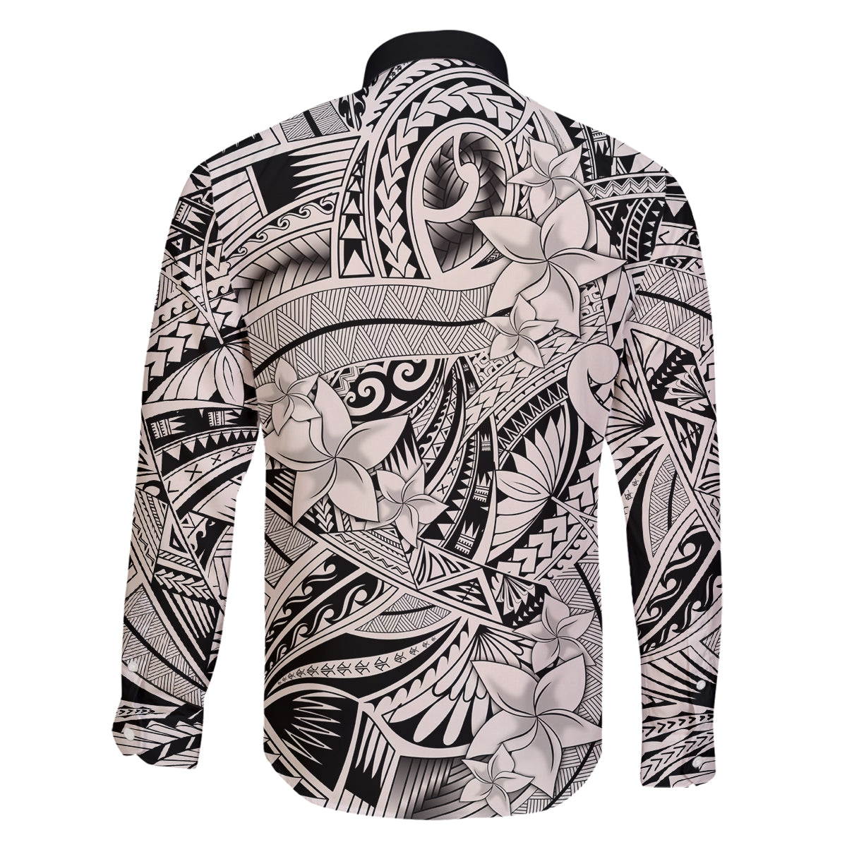 Polynesia Family Matching Off Shoulder Short Dress and Hawaiian Shirt Tribal Polynesian Spirit With Beige Pacific Flowers LT9 - Wonder Print Shop