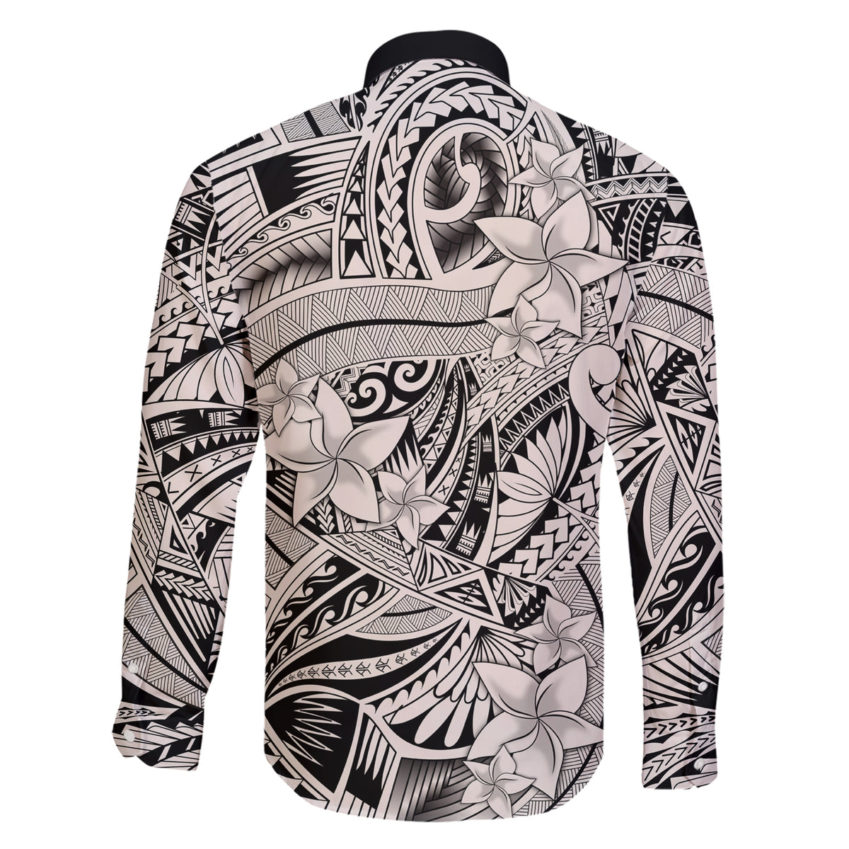 Polynesia Family Matching Short Sleeve Bodycon Dress and Hawaiian Shirt Tribal Polynesian Spirit With Beige Pacific Flowers - Wonder Print Shop